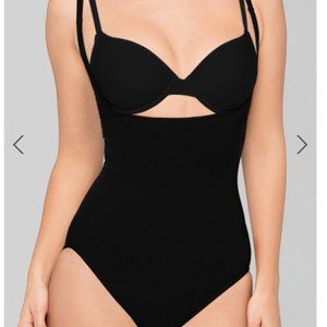 Body Wrap Shapwear Underbust Bodysuit - Black - L